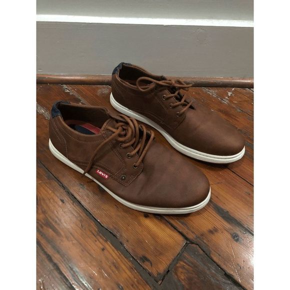 LEVI'S® MEN’S PIPER SNEAKERS Medium Brown Shoes, Size 9.5 - Picture 8 of 8